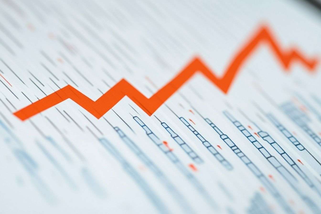 Image d'illustration. Graphique des tendances à la baisse