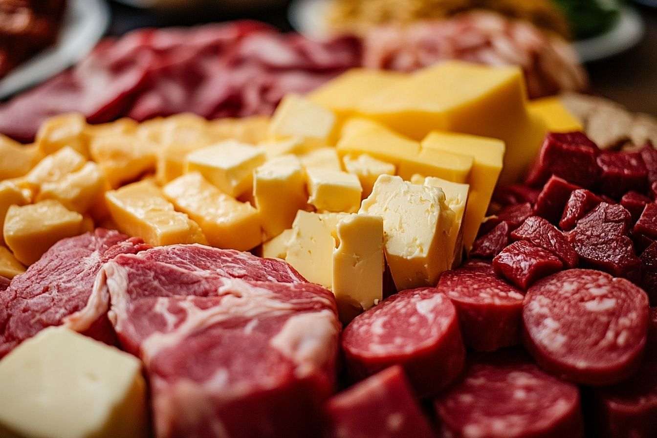 Image d'illustration. Gros plan d assiette de nourriture riche en matières grasses