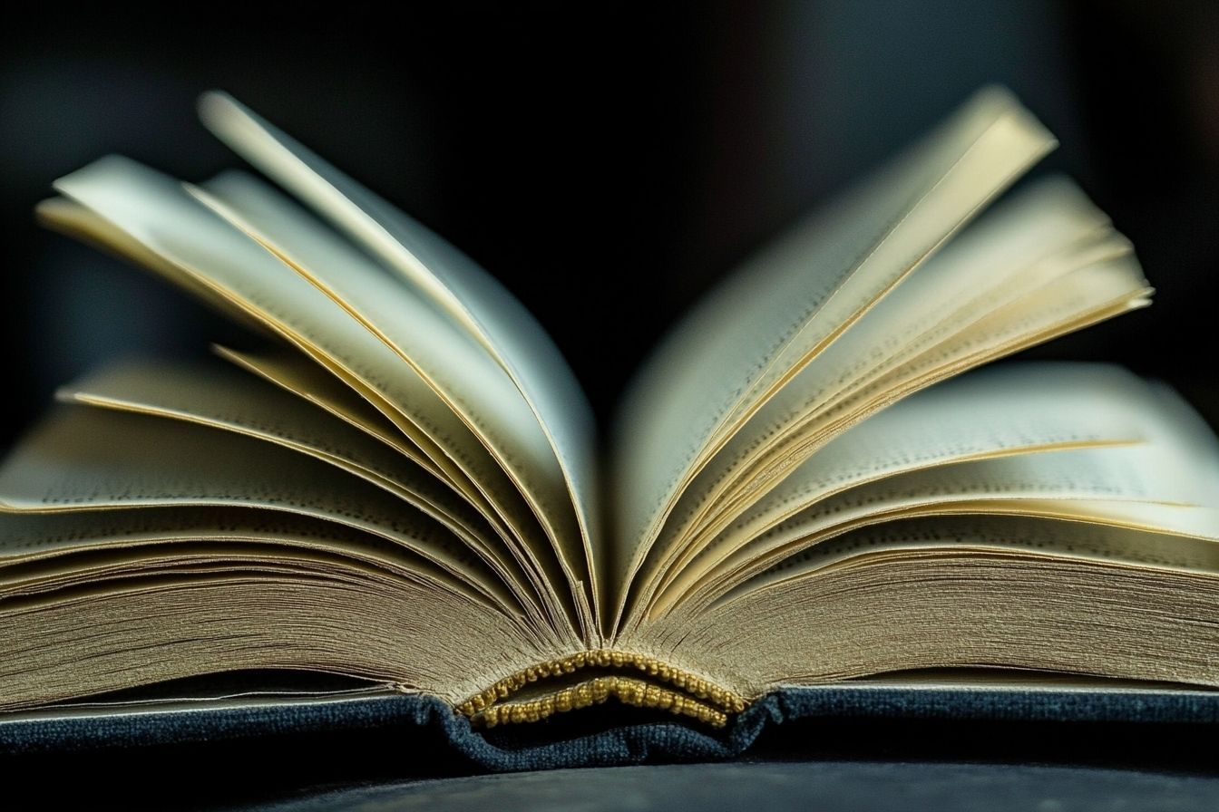 Image d'illustration. Gros plan d un livre ouvert avec pages tournantes