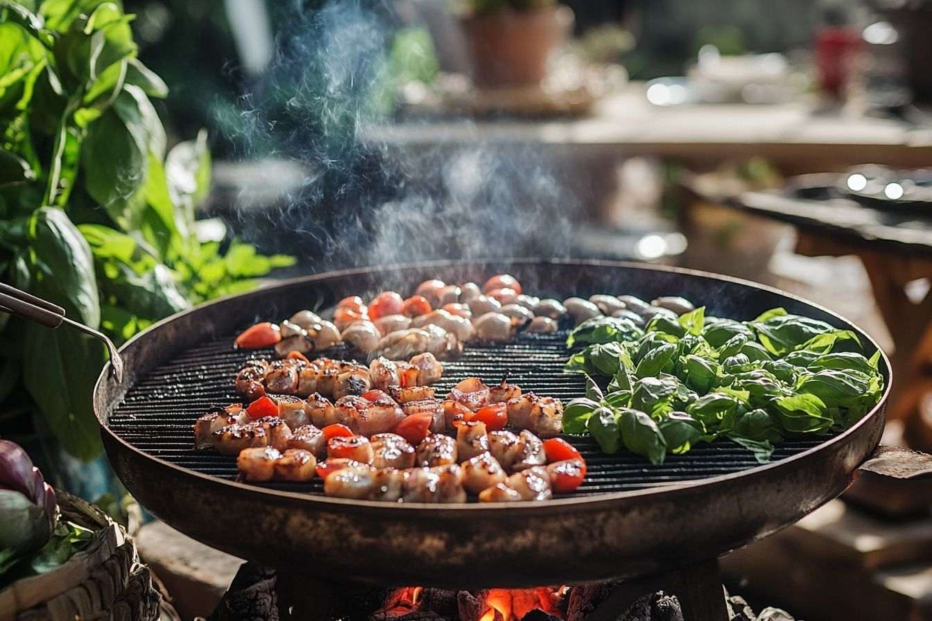 Image d'illustration. Barbecue rustique aux braises ardentes