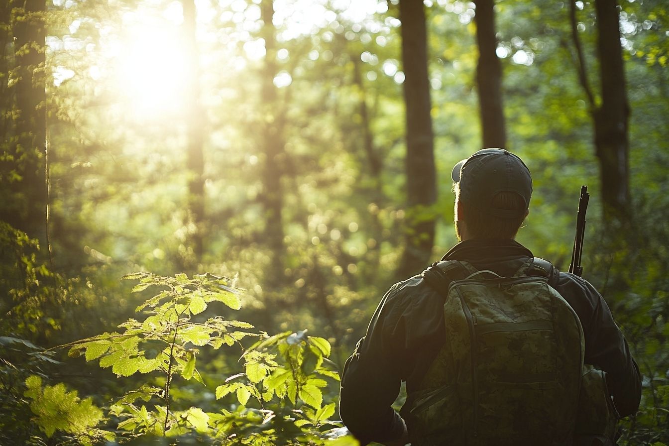 Image d'illustration. Chasseur observant la forêt