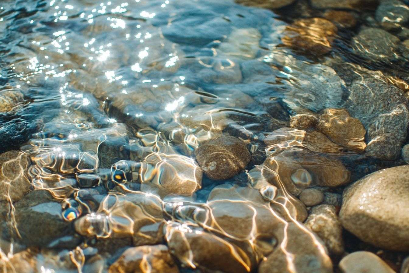Image d'illustration. Eau cristalline sur pierres lisses