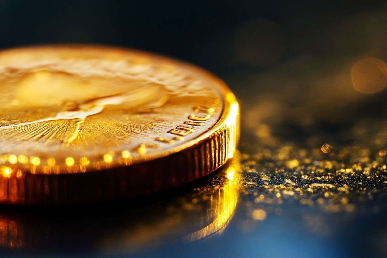 Image d'illustration. Macro photo d une pièce de monnaie en gros plan