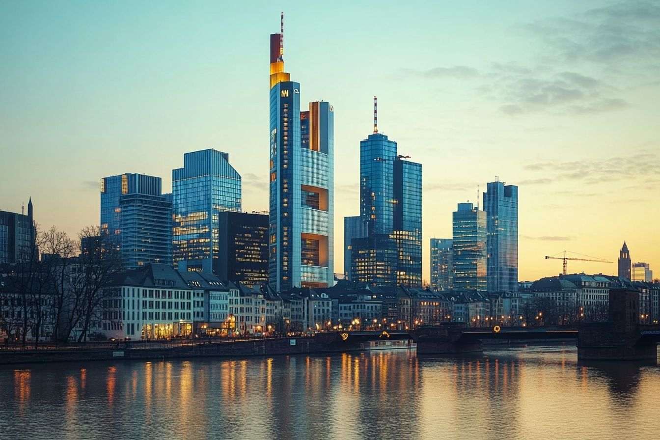 Image d'illustration. Paysage urbain avec skyline de banques européennes