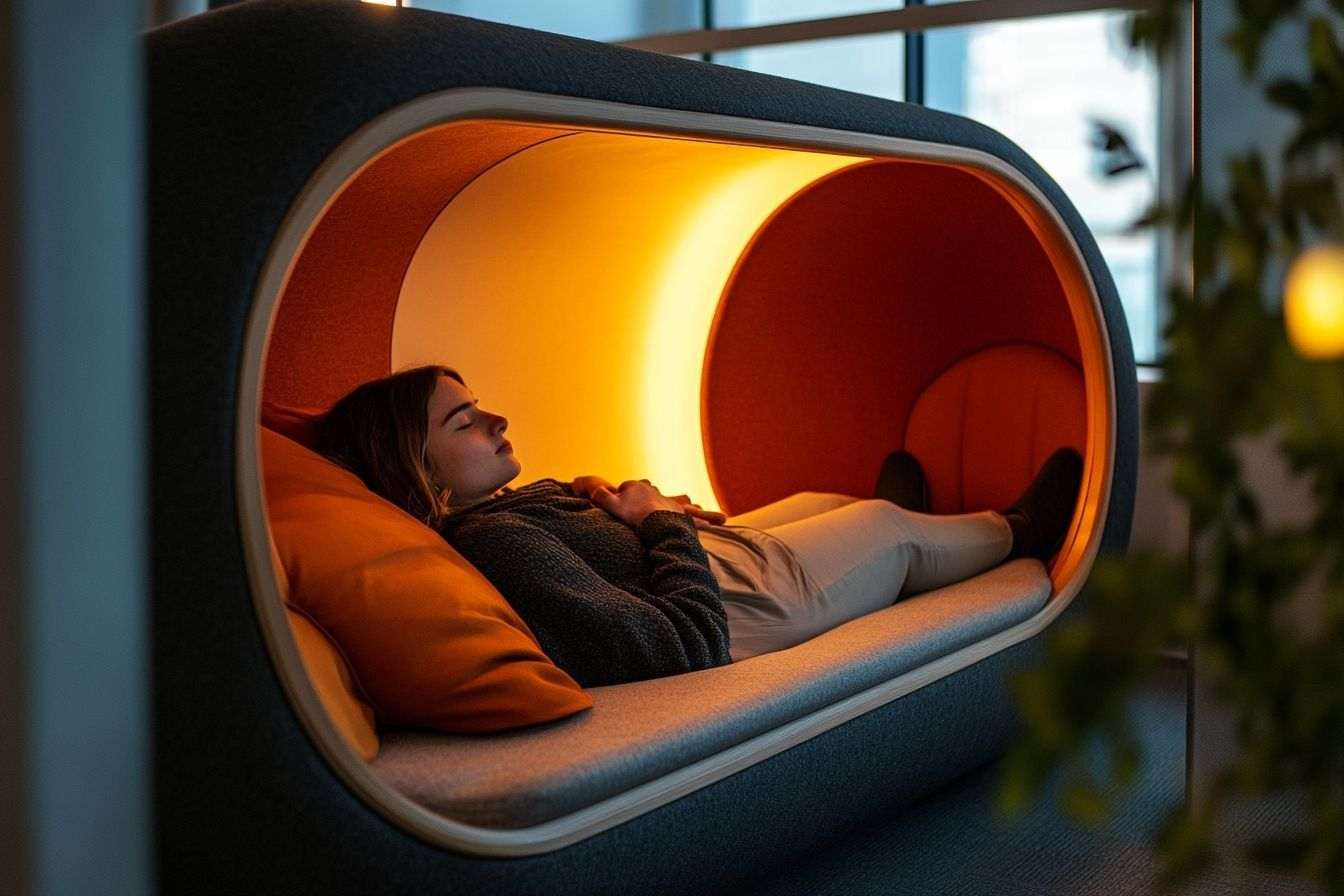 Image d'illustration. Pod de sieste confortable dans un bureau moderne