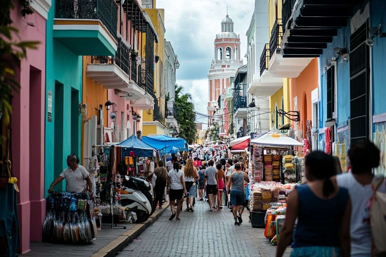 Image d'illustration. Scène de rue vibrante à san juan