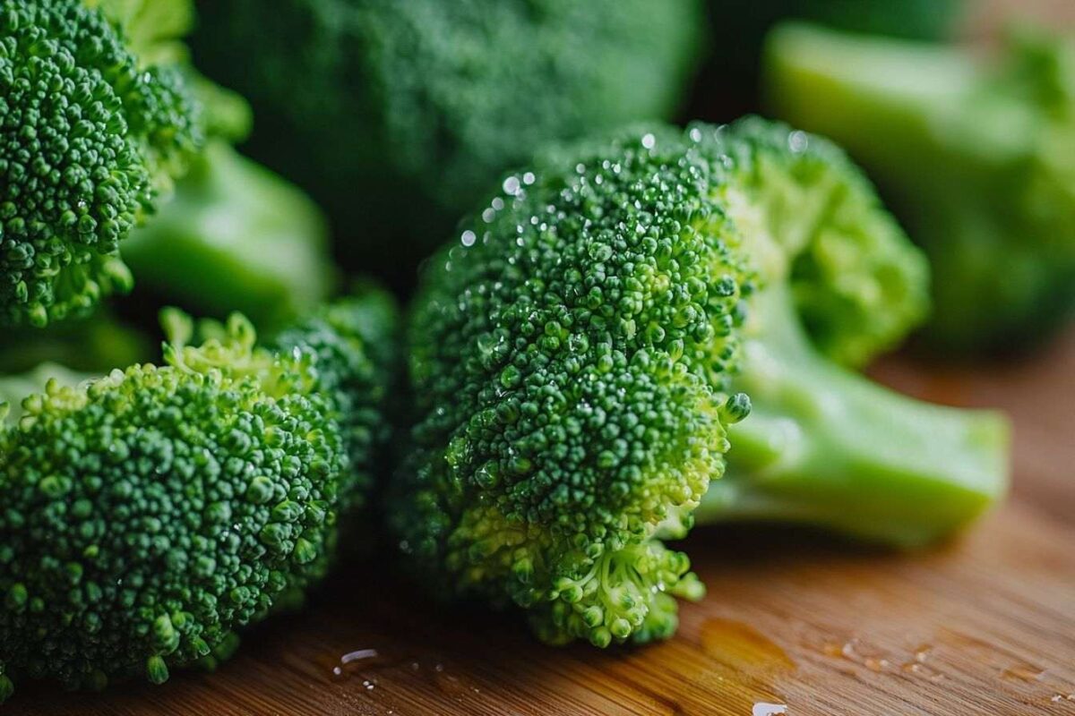 Gros plan sur des brocolis verts éclatants