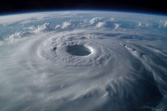 Ouragan vu de l'espace