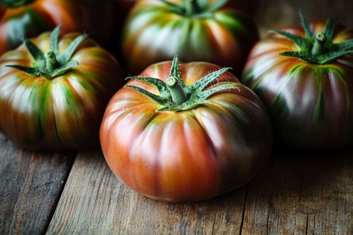 Gros plan tomates black crimea