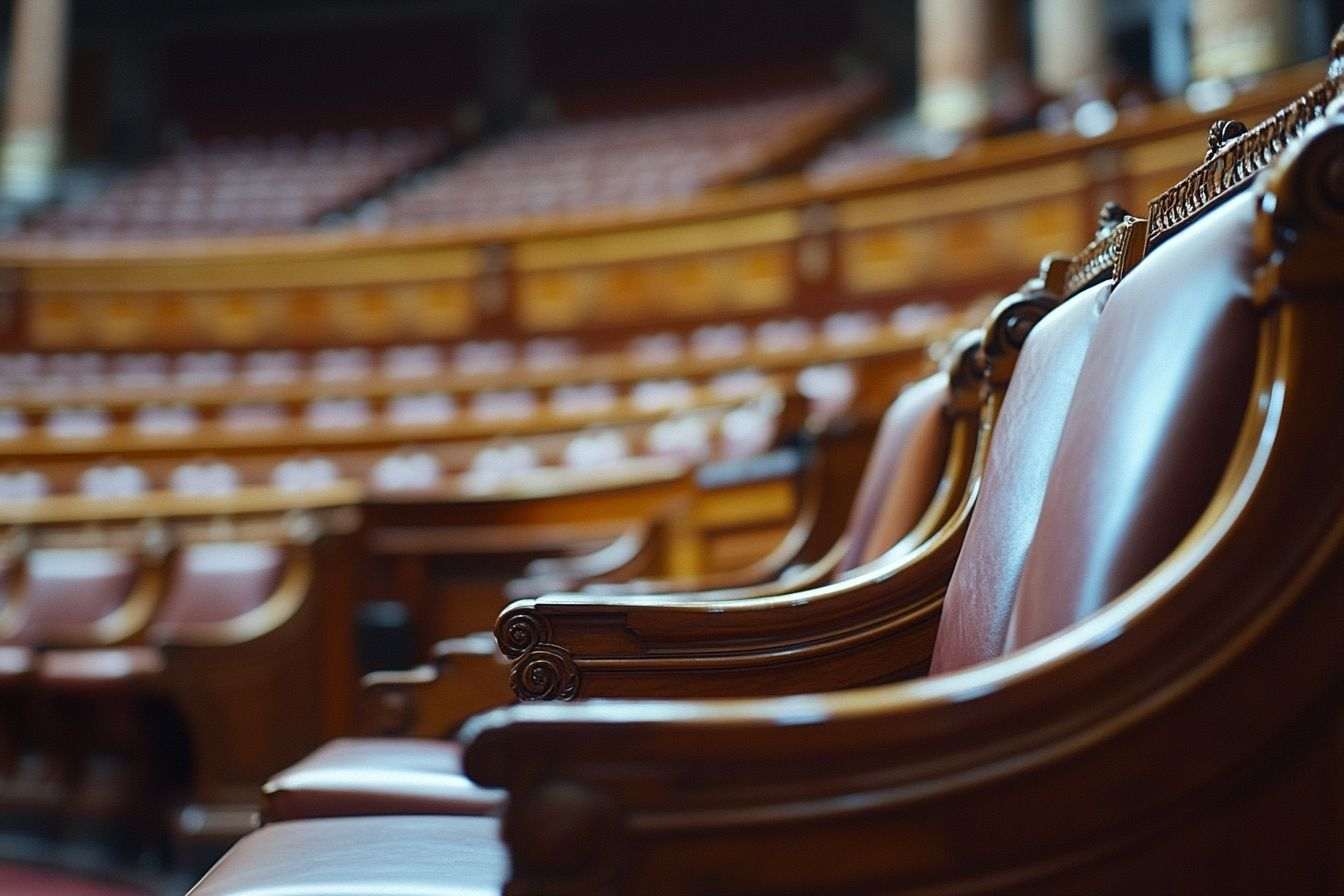 L hémicycle vide de l assemblée nationale française