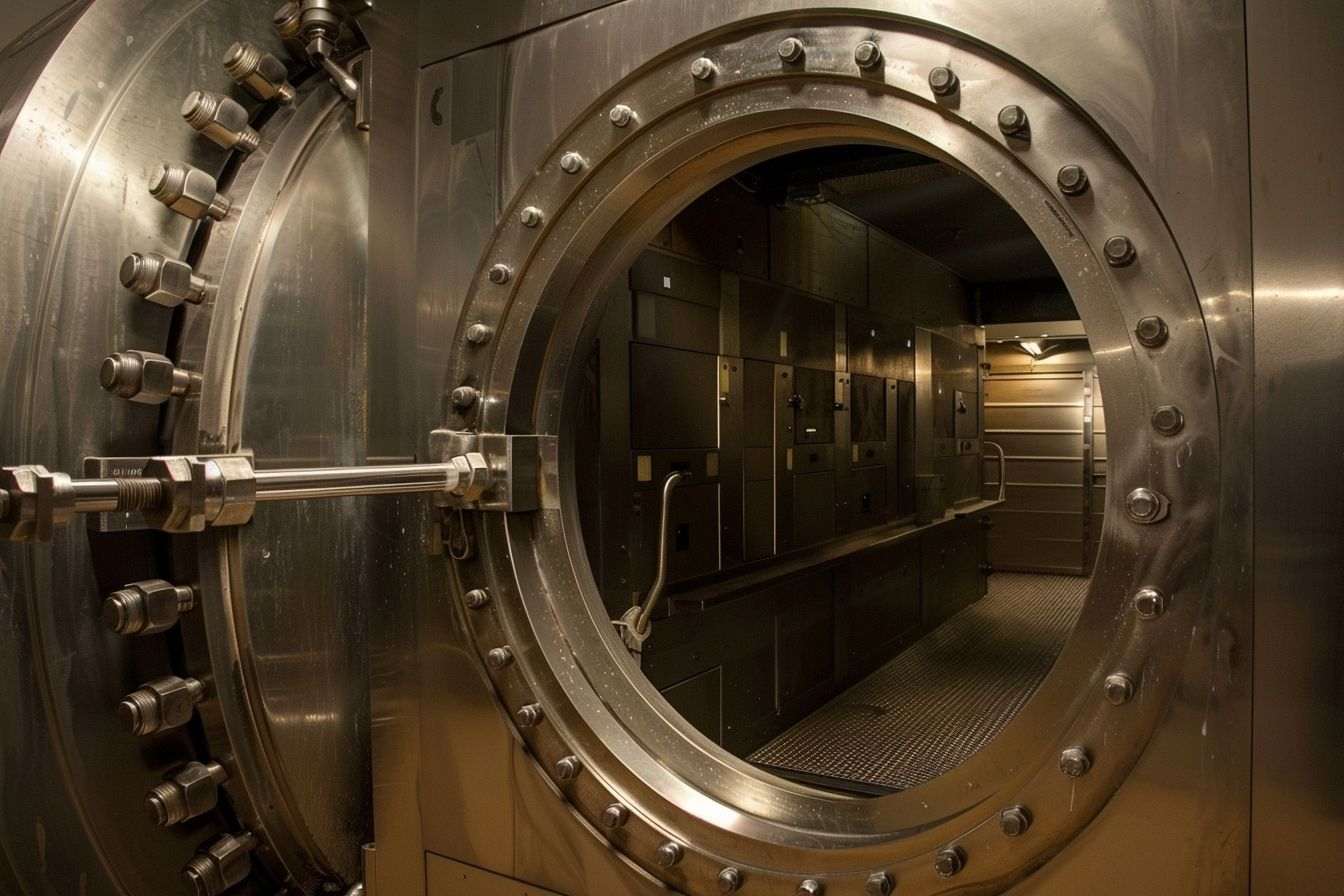 Porte de coffre vide entrebâillée
