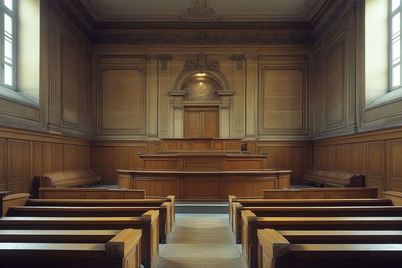 Vue d ensemble d une salle d audience française