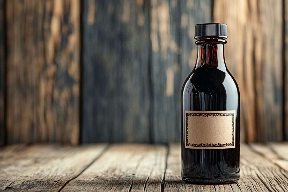 Bouteille de sauce soja en gros plan