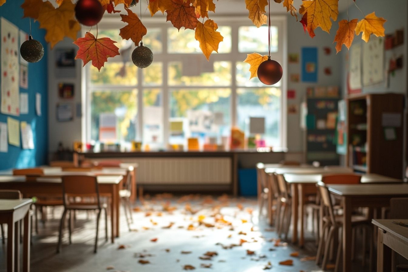 Salle de classe chaleureuse pour célébration