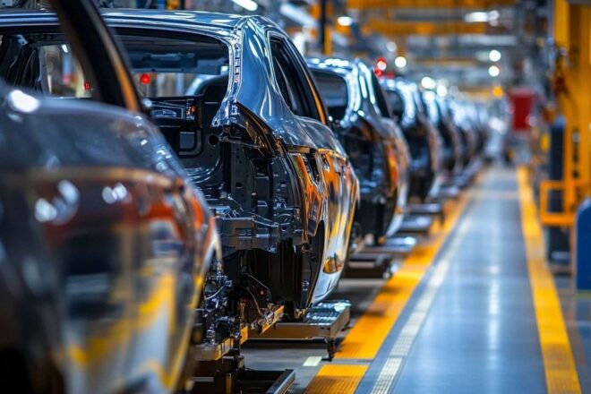 Vue large d une usine moderne