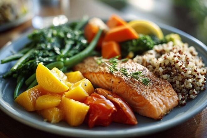 Assiette repas sain