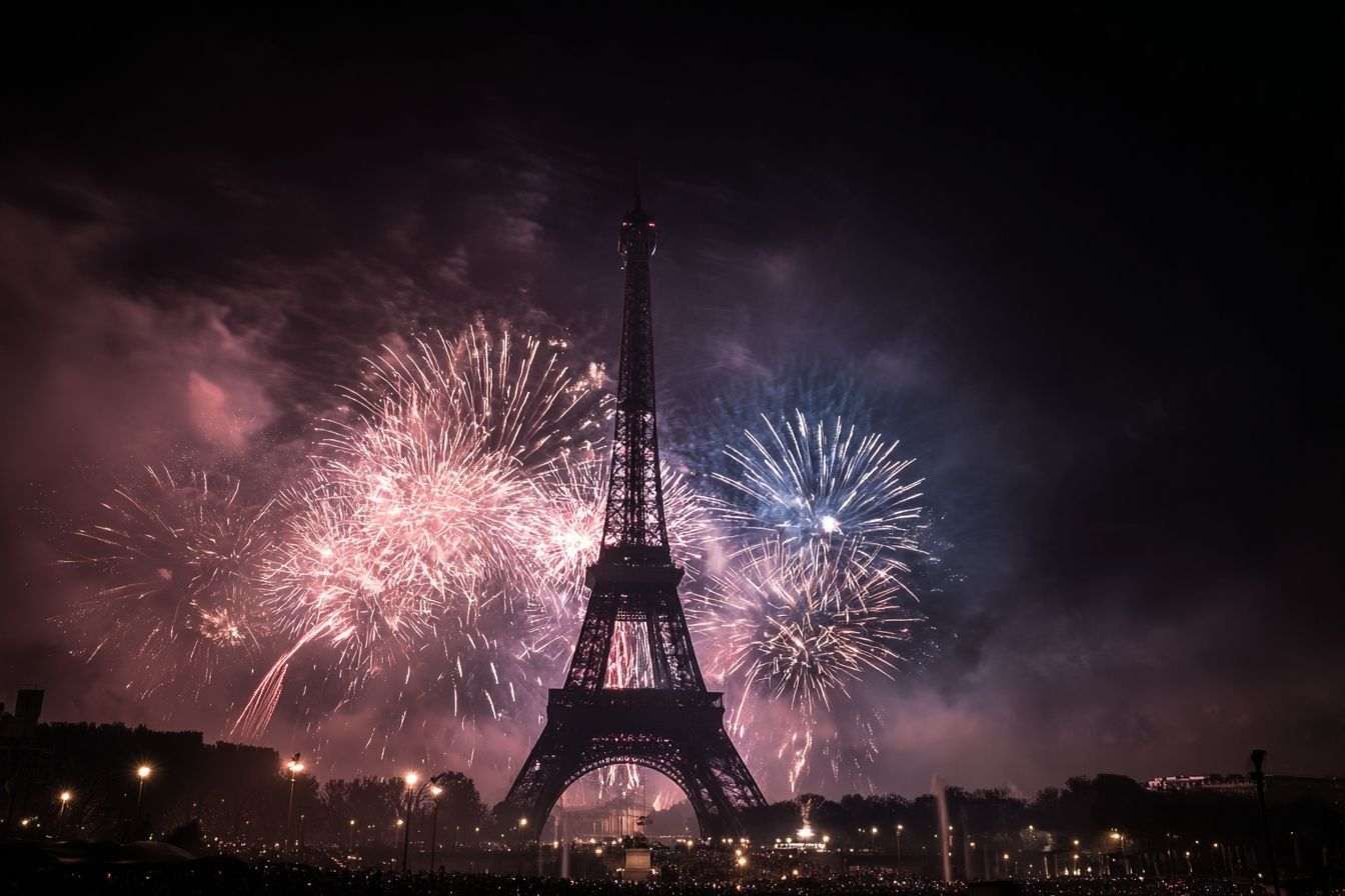 Feu d artifice sur la tour eiffel