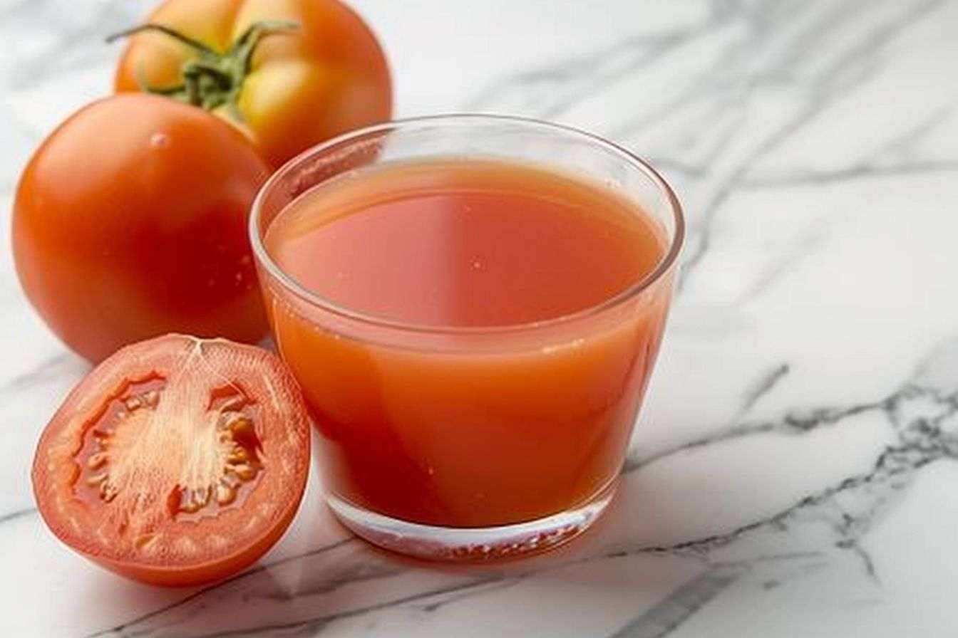 Petit bol de jus de tomate épais