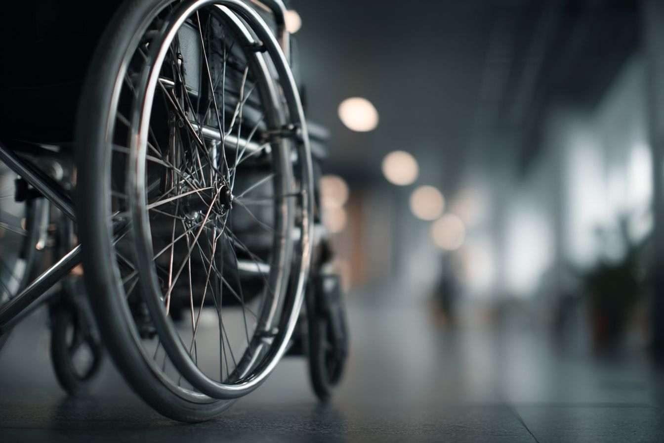 Gros plan d un fauteuil roulant moderne
