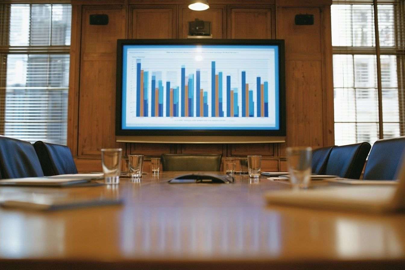Graphiques sur les disparités salariales en salle de conférence