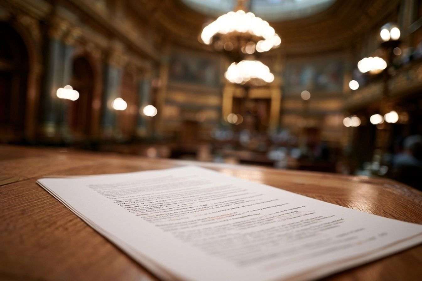 Gros plan d un document législatif sur les métaux lourds toxiques