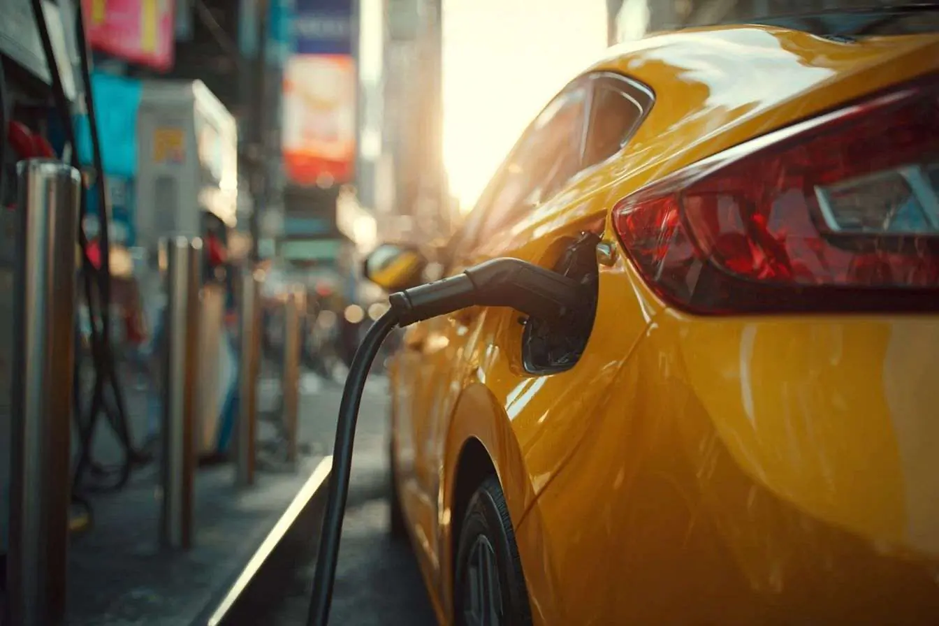 Voiture électrique rechargée