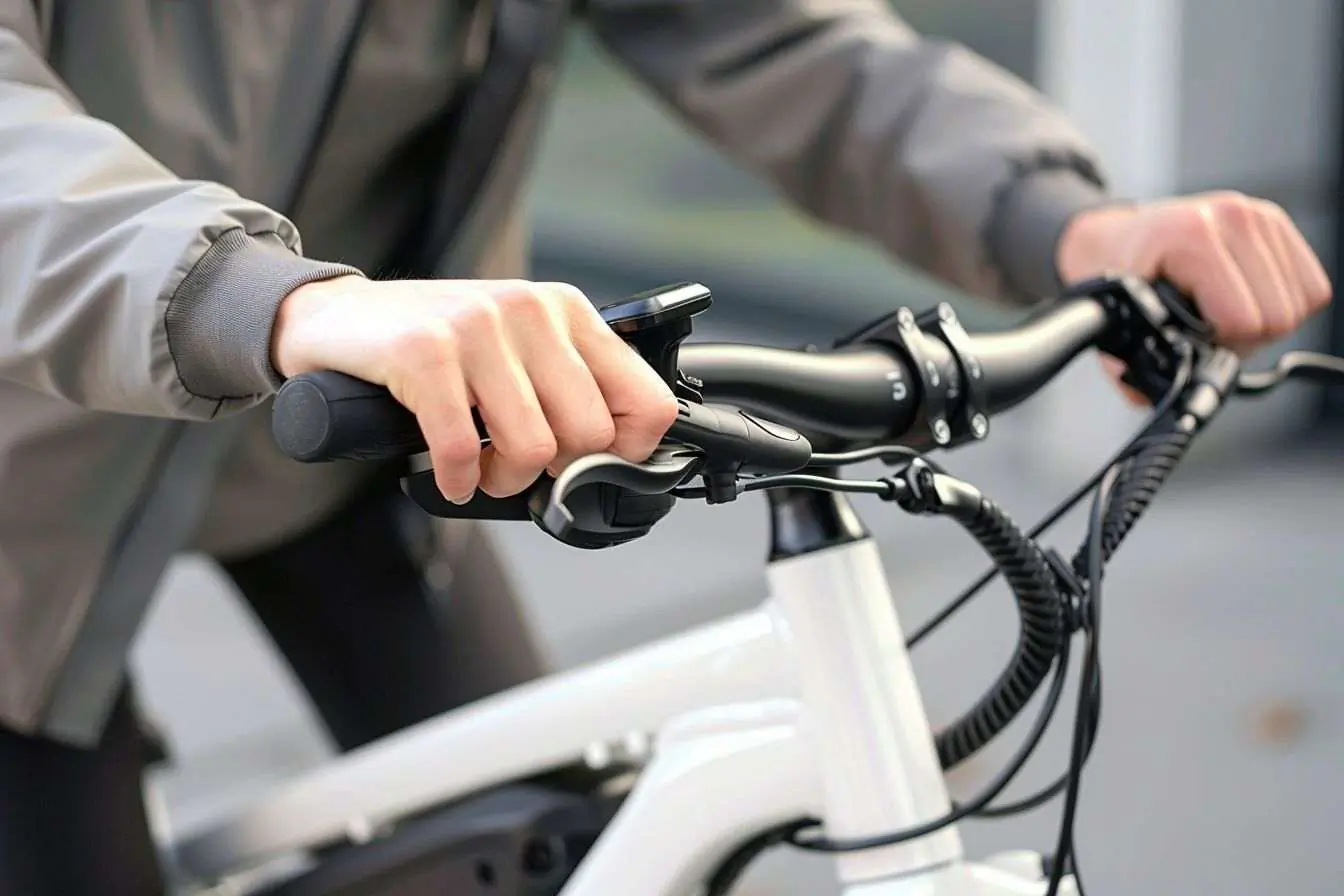 Prise en main guidon vélo électrique