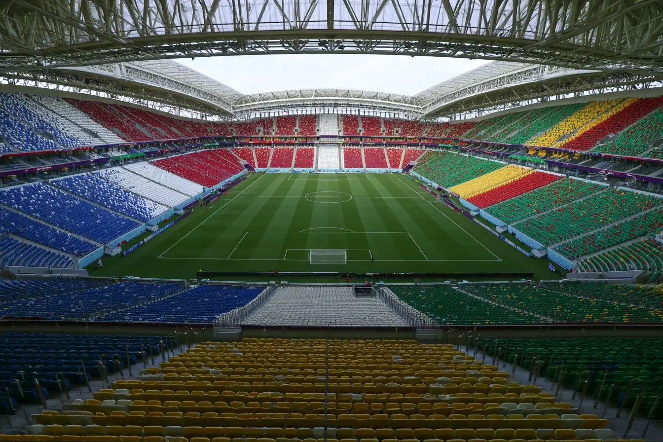 Stade aux couleurs France Senegal