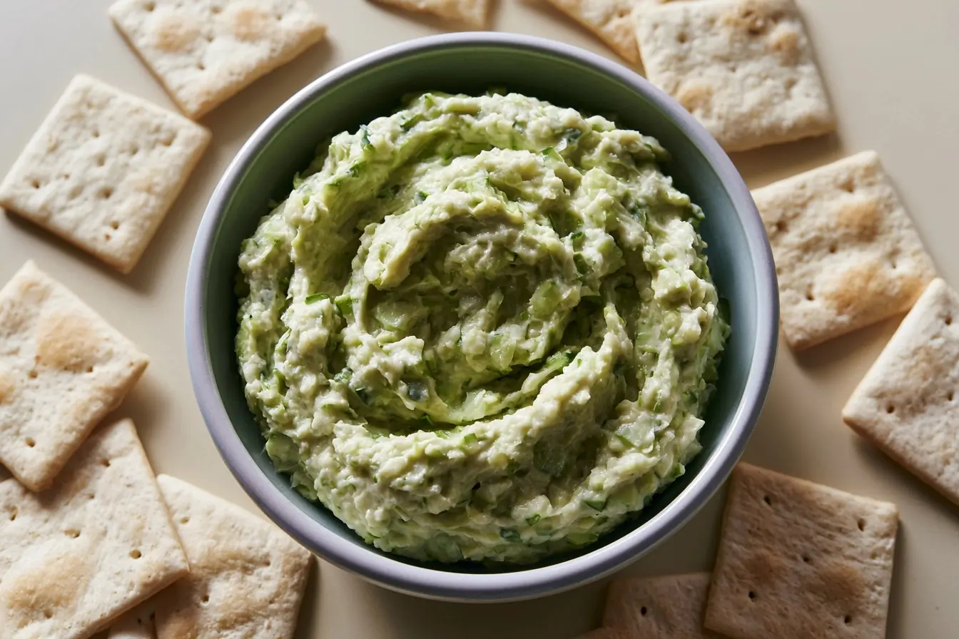 Tartinade de courgette servie a l'apero