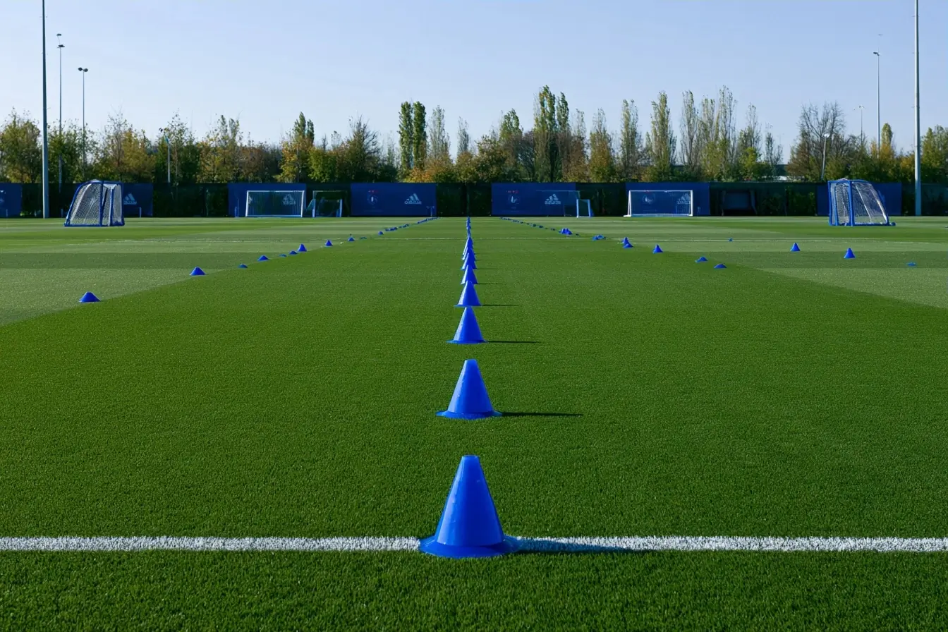 Terrain d'entraînement des Bleus vide