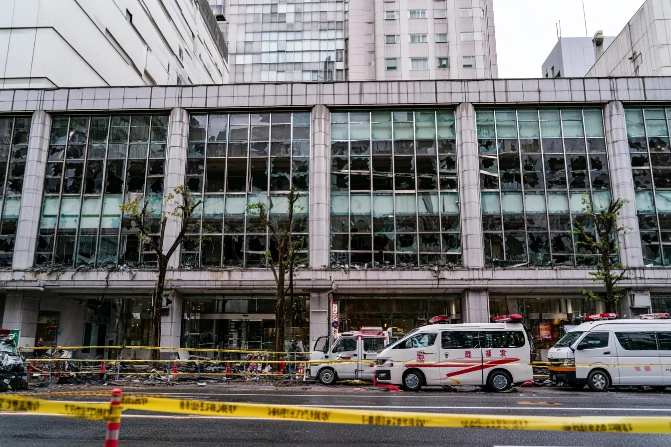 Centre commercial endommagé au Japon