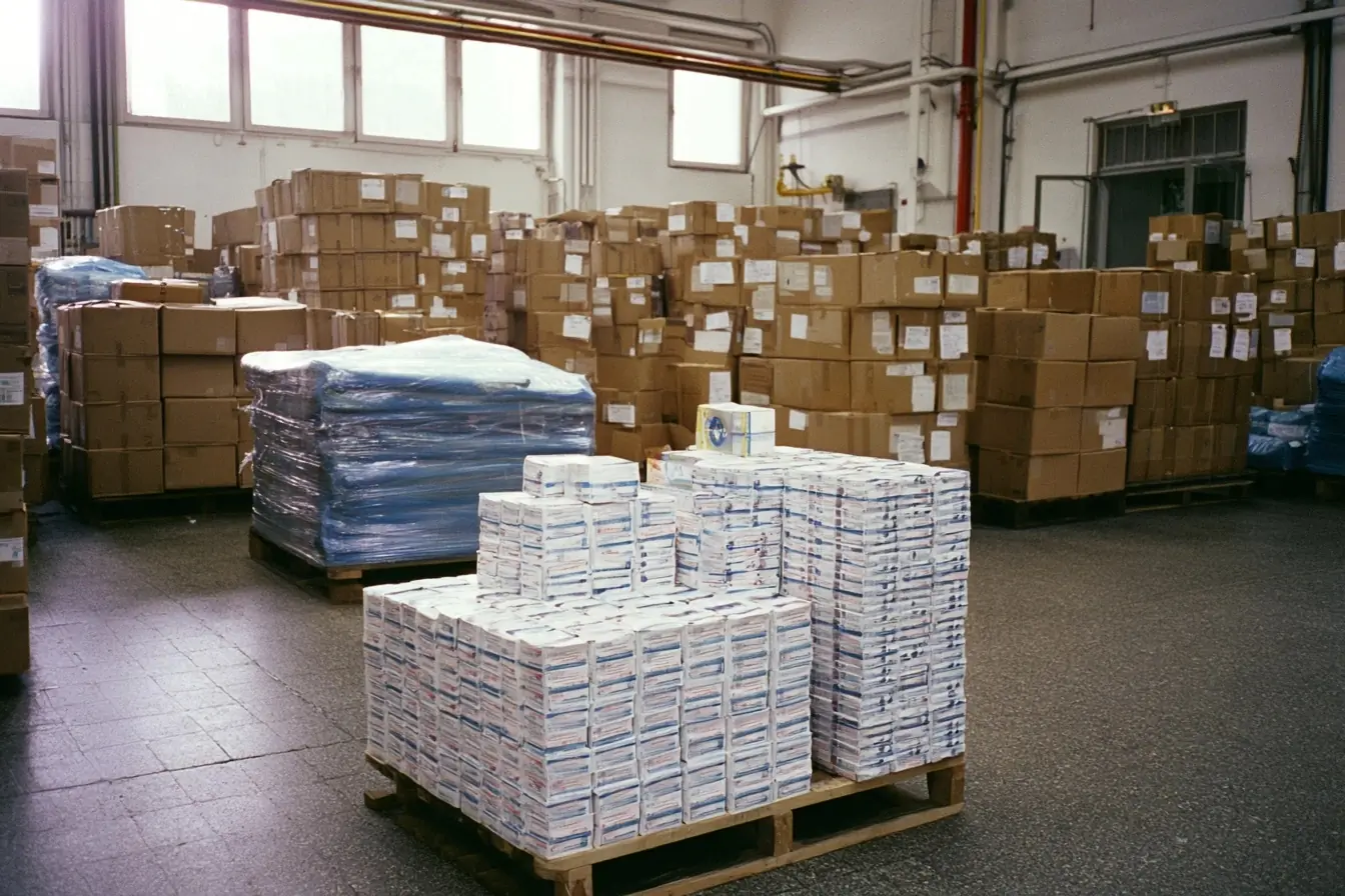 Cartons de préservatifs en zone douanière