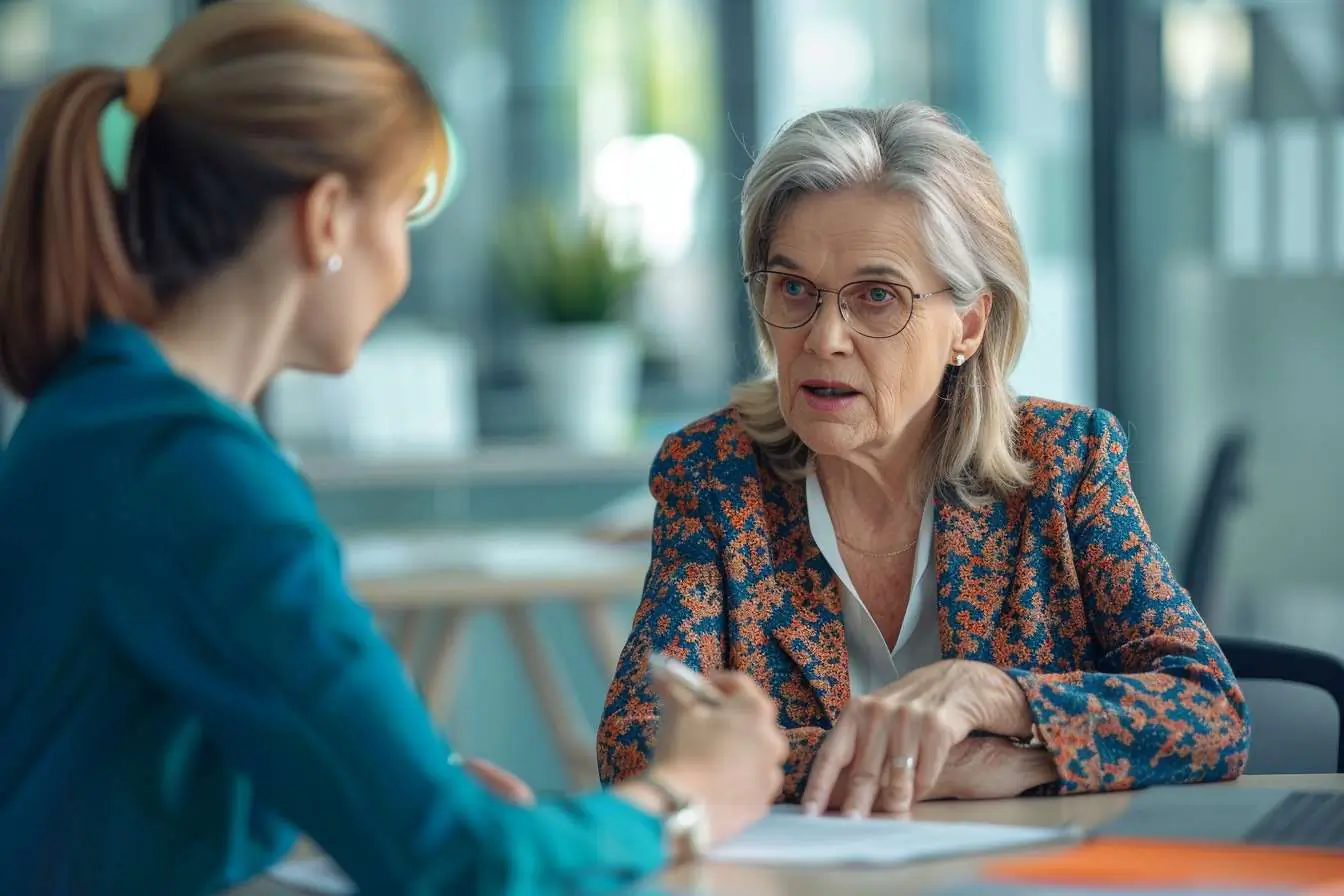 Discussion entre deux femme en entreprise