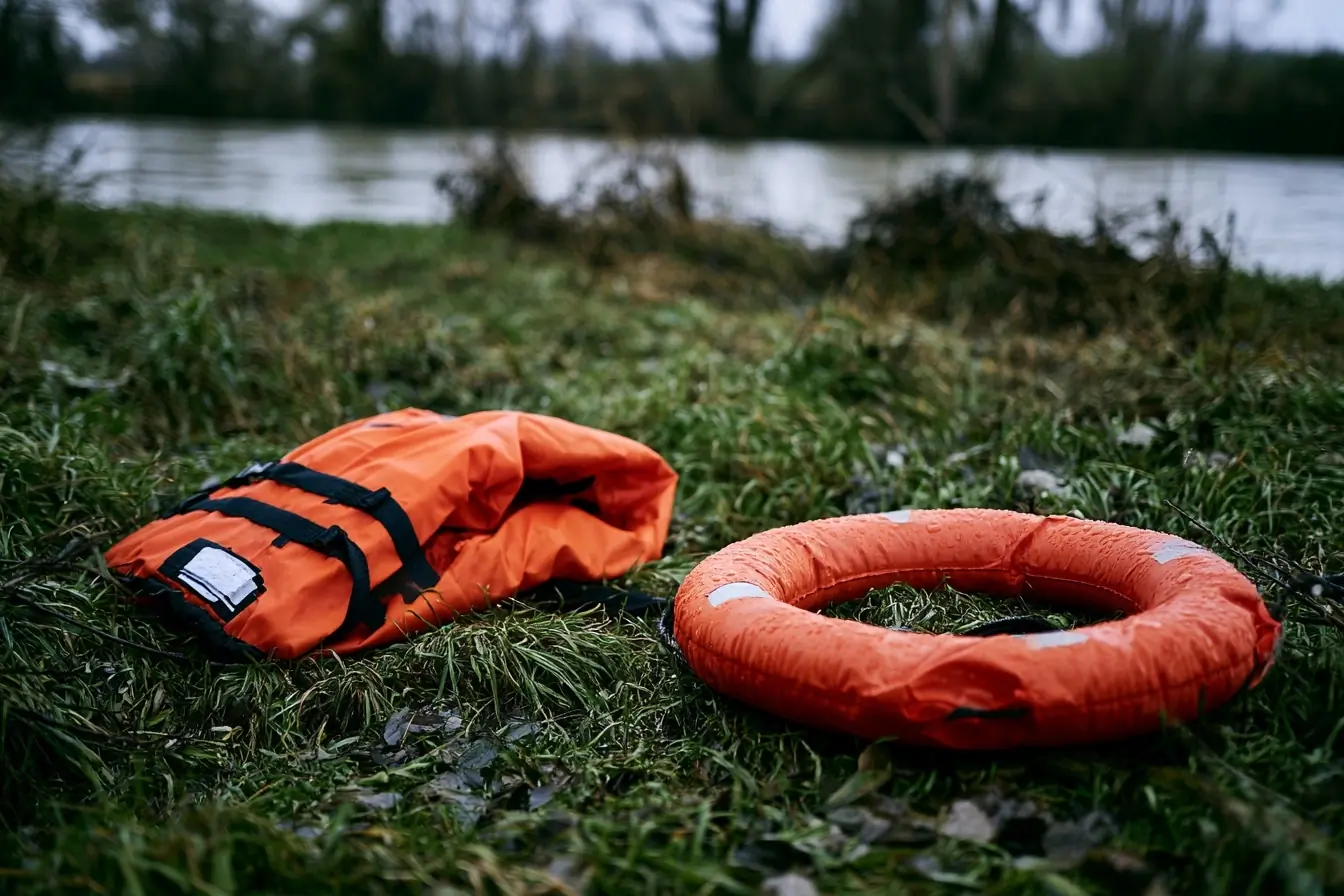 Gilet de sauvetage au bord de l’eau