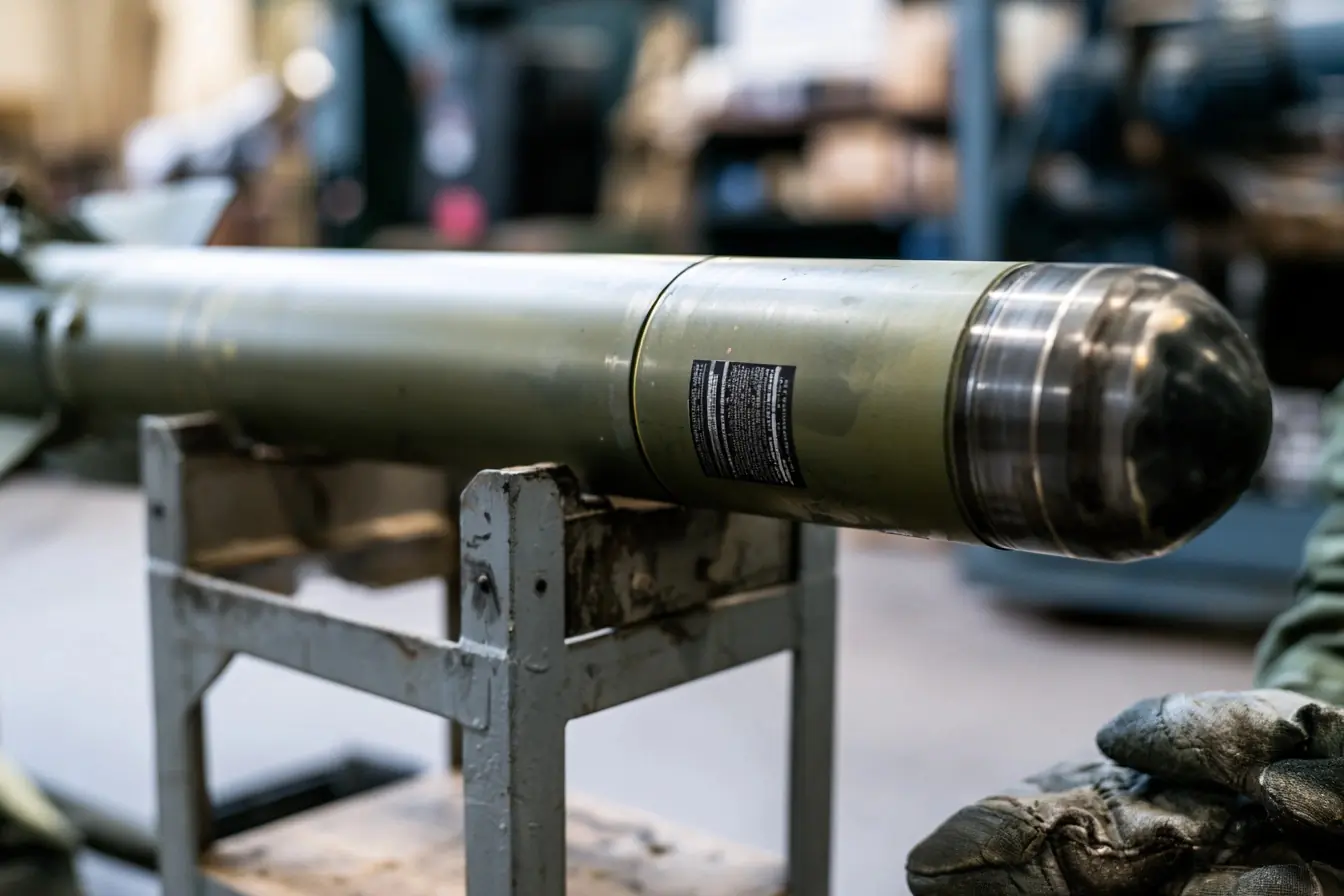 Section de missile Patriot en atelier