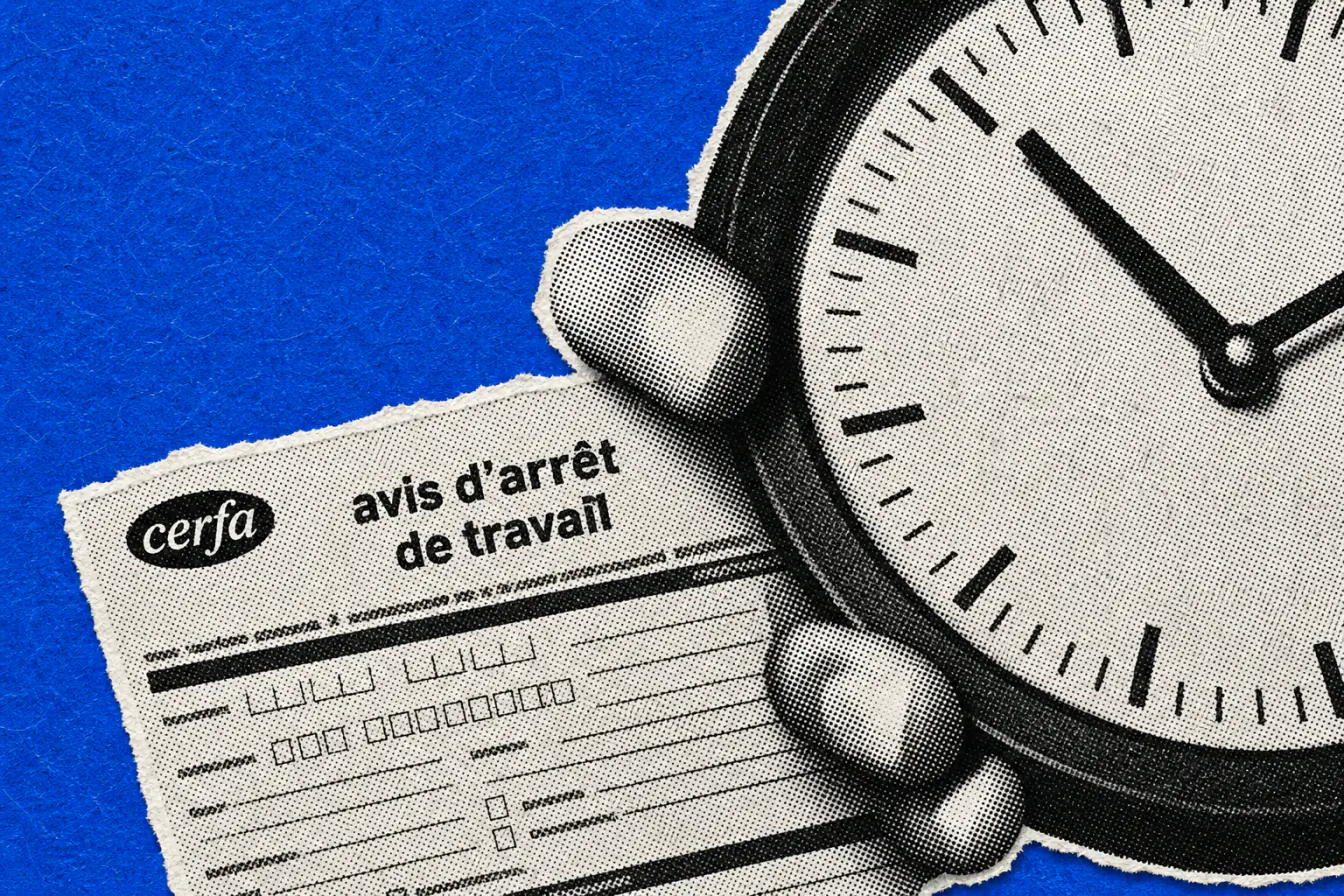 Formulaire d’arrêt serré par une horloge