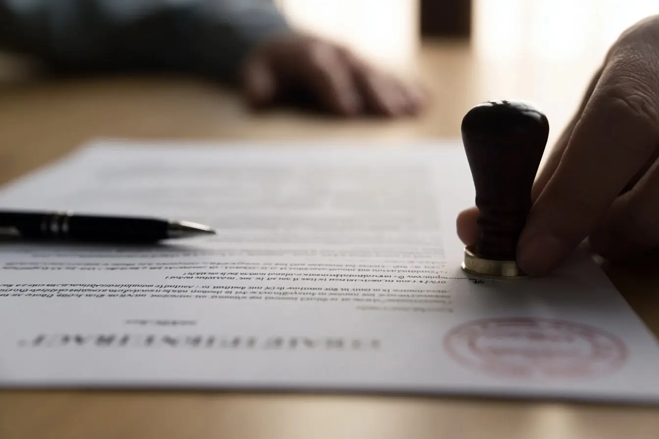 Contrat d’apprentissage sur une table
