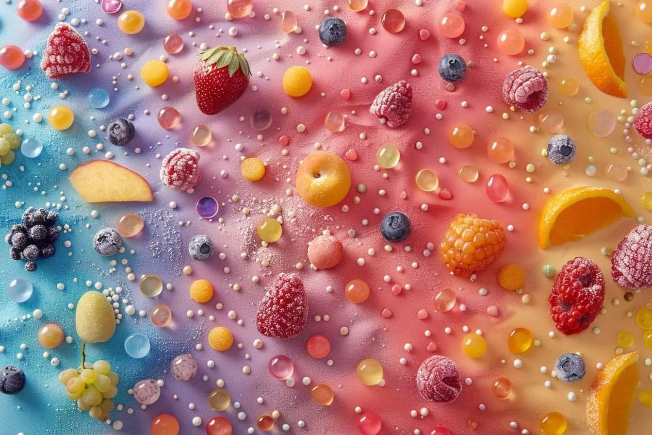 Fruits colorés comme édulcorants naturels