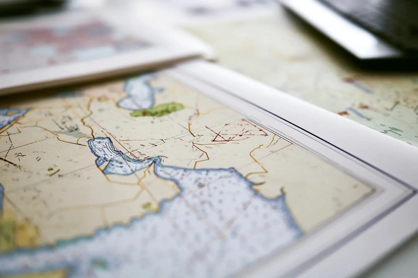 Carte du détroit d’Ormuz en gros plan