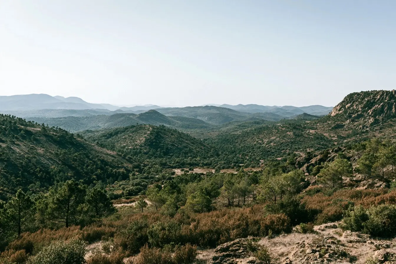 Collines sèches dans le sud