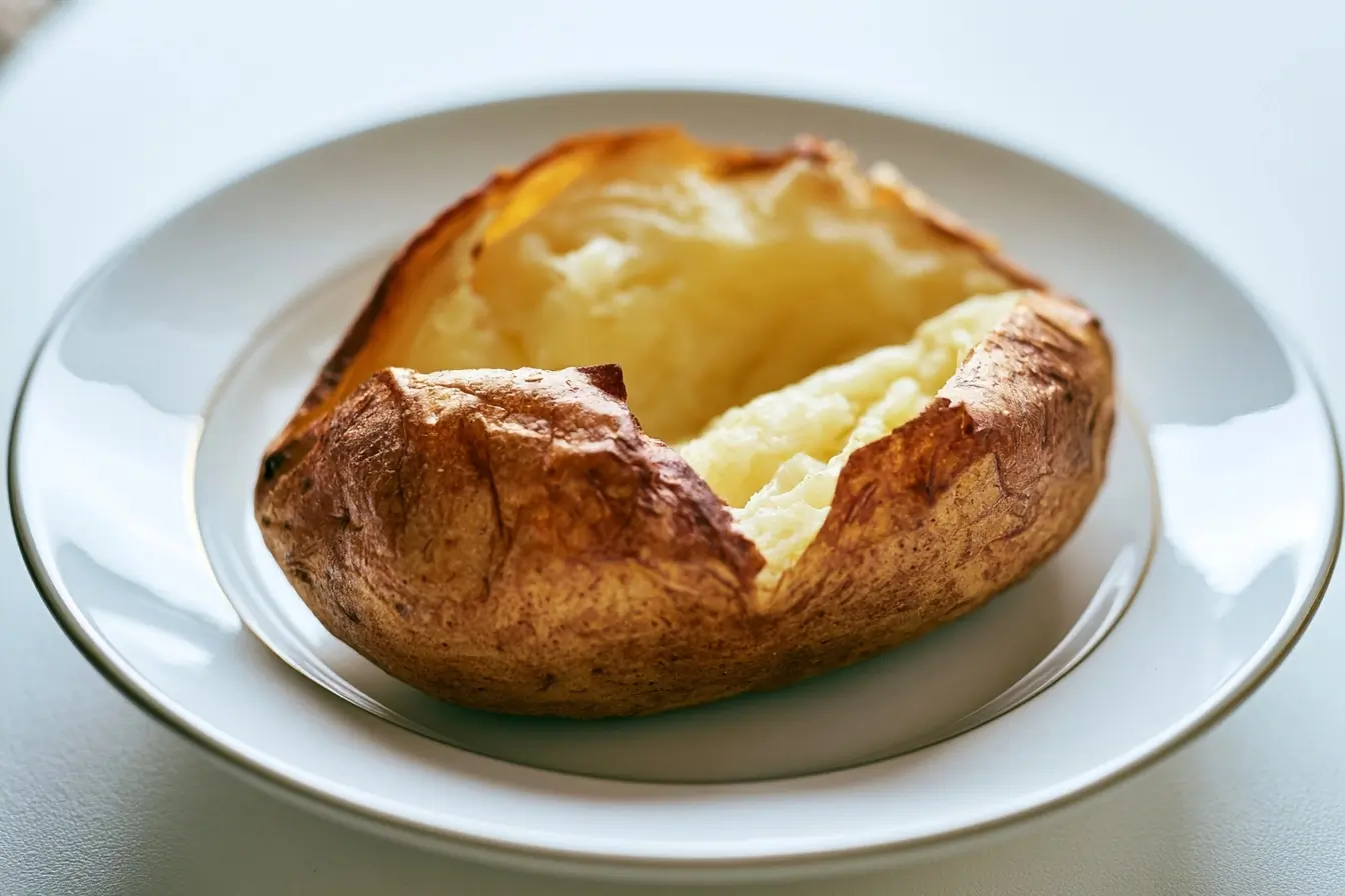 Pomme de terre au four servie