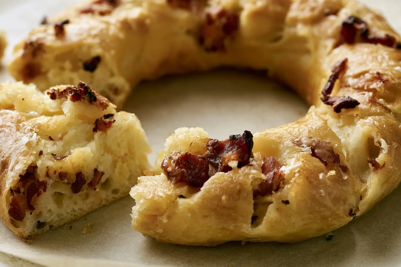 Couronne chorizo-comté servie en parts