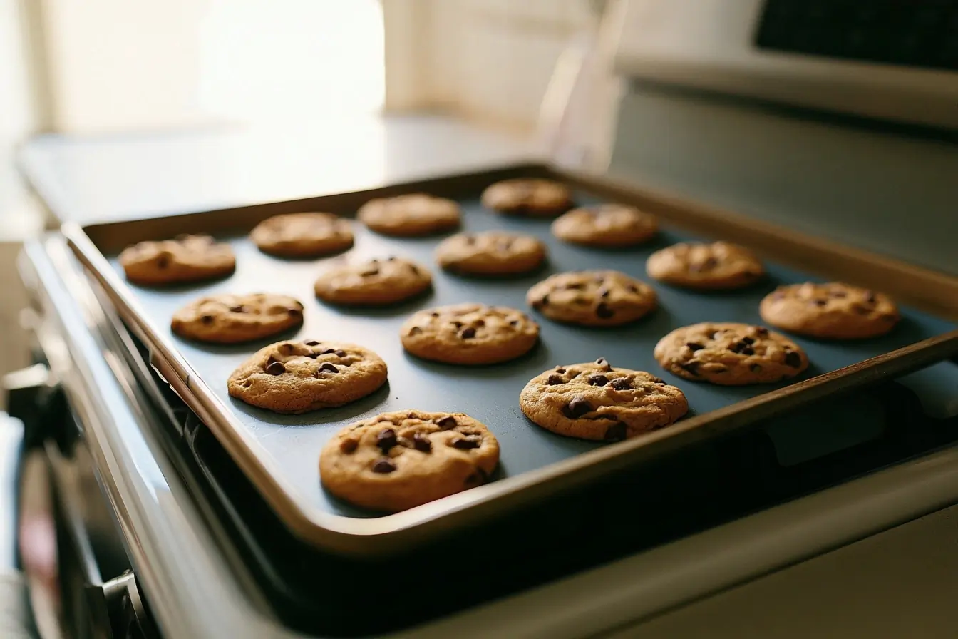 Plaque de cookies dans une cuisine