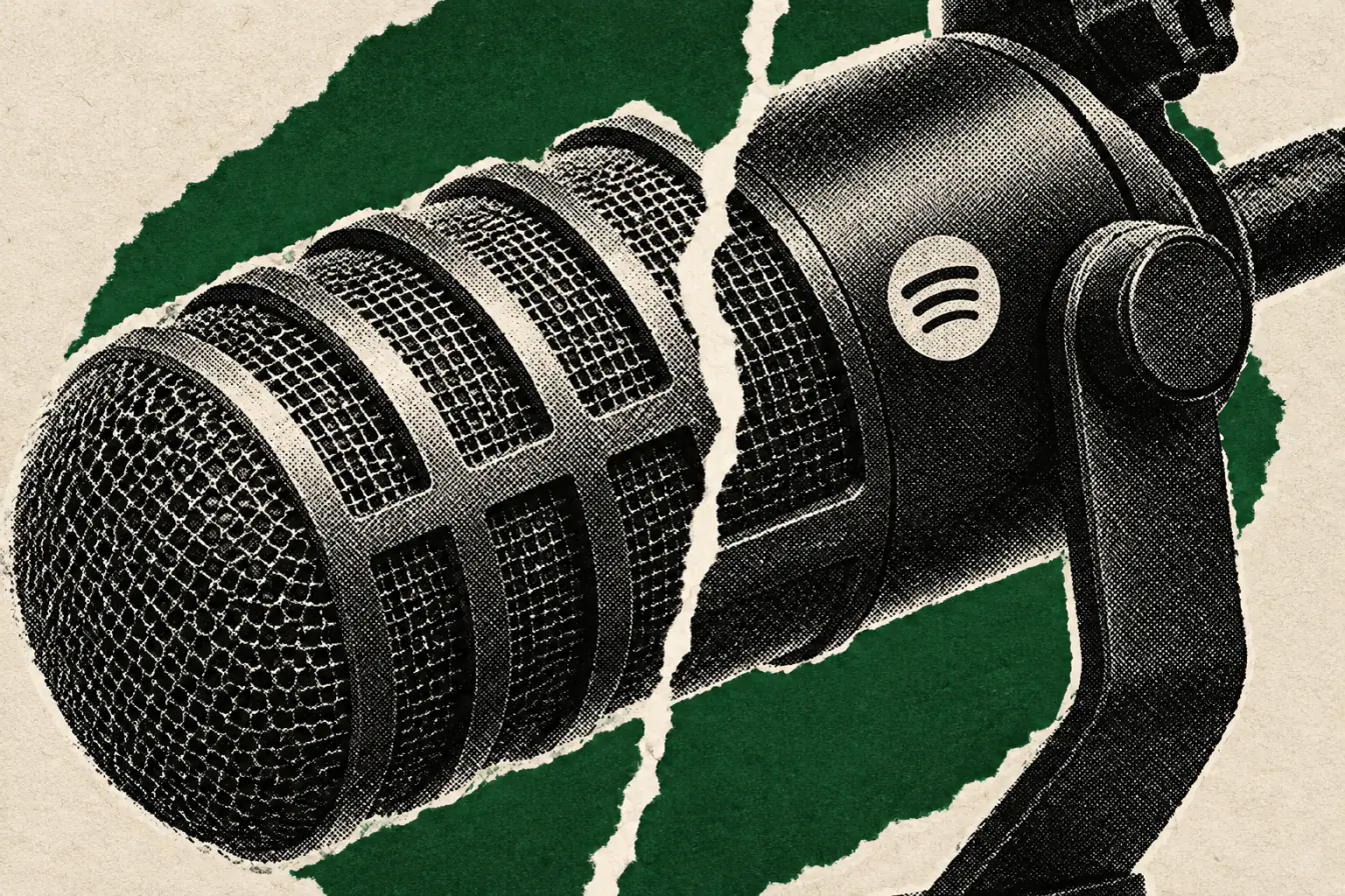 Micro de radio fendu en gros plan