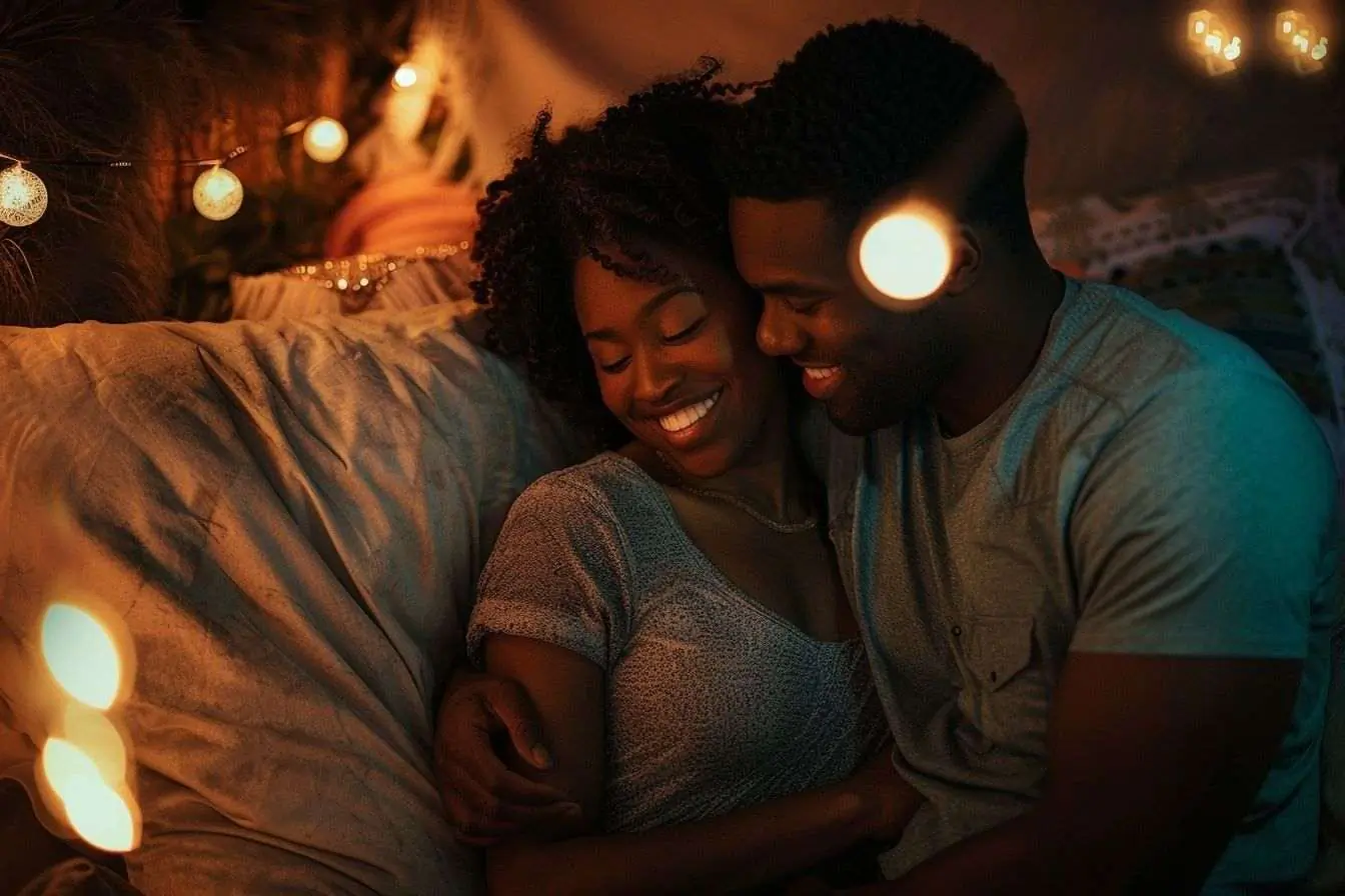 Moment intime de sourire