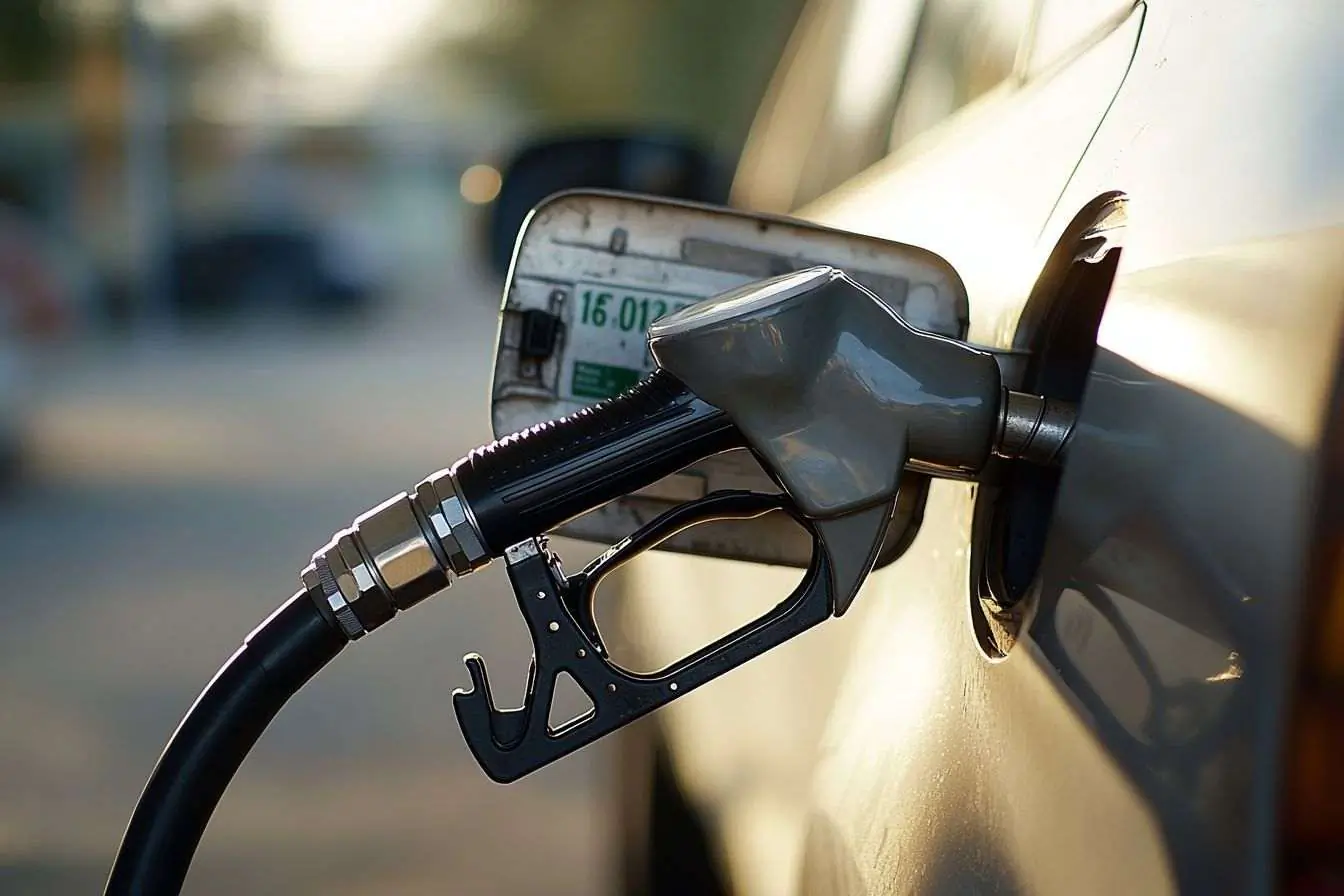 Pompe montrant prix par litre pendant le remplissage du réservoir