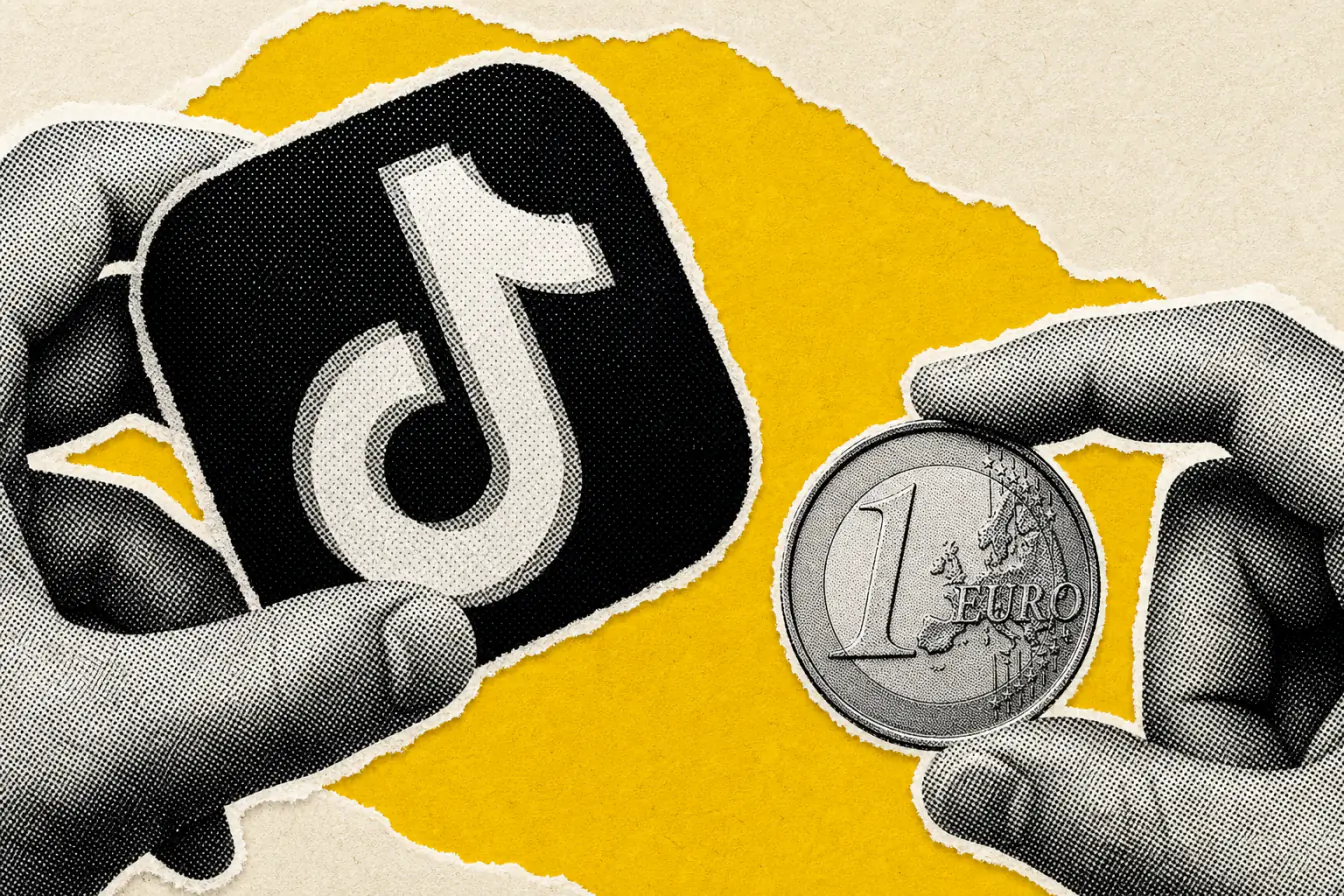 Logo TikTok serré autour d’une pièce