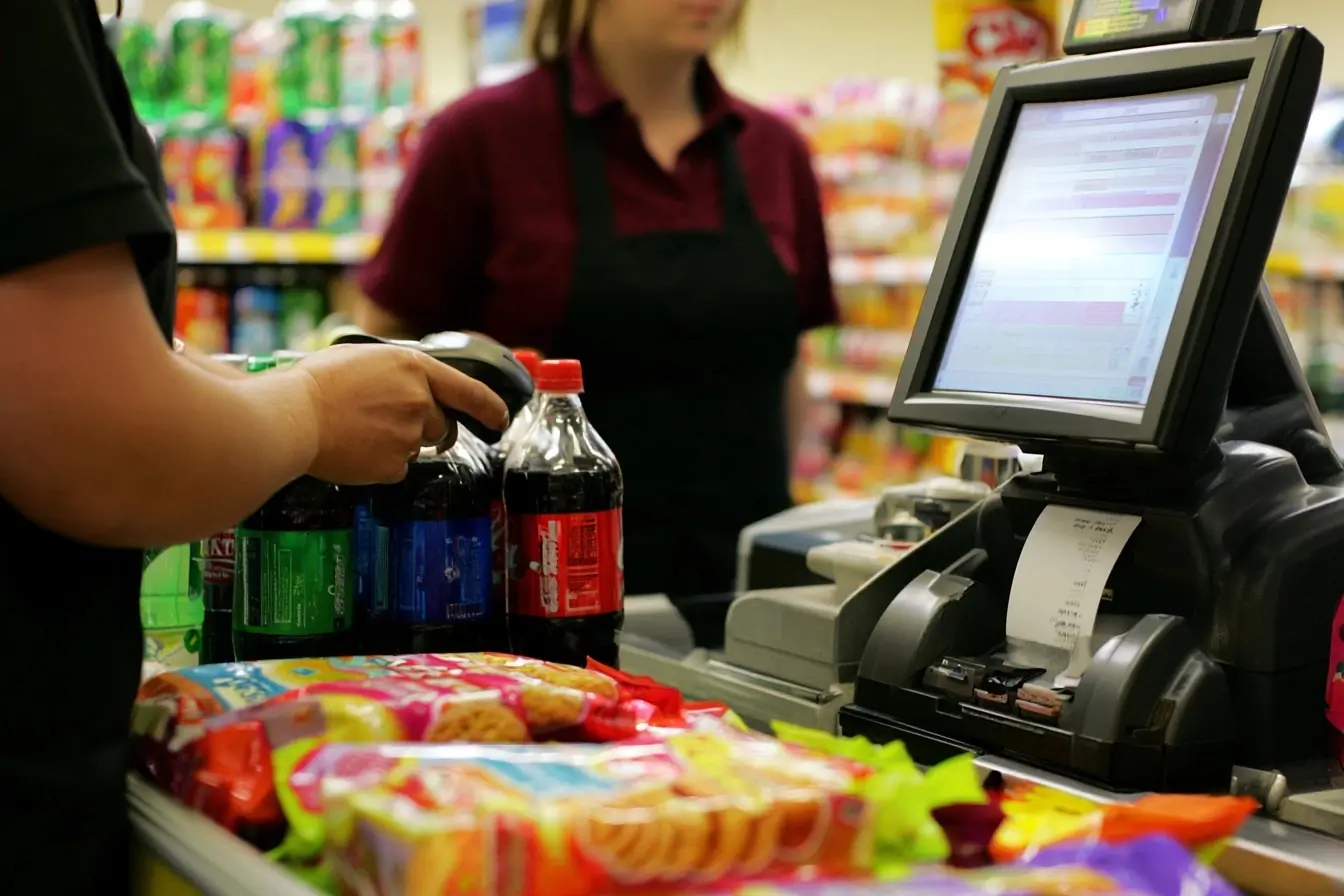 Produits sucrés scannés à la caisse