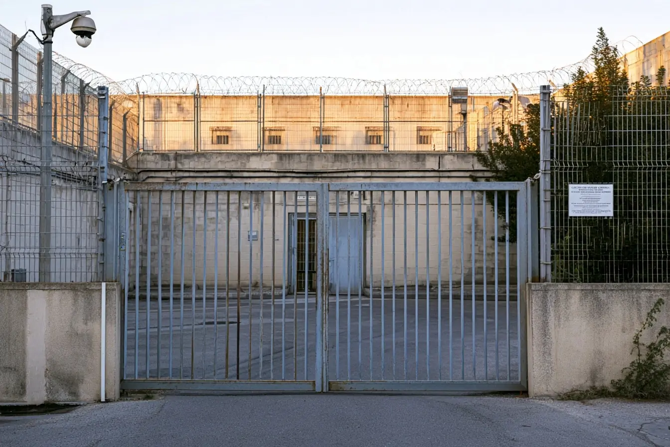 Portail sécurisé d’une prison française