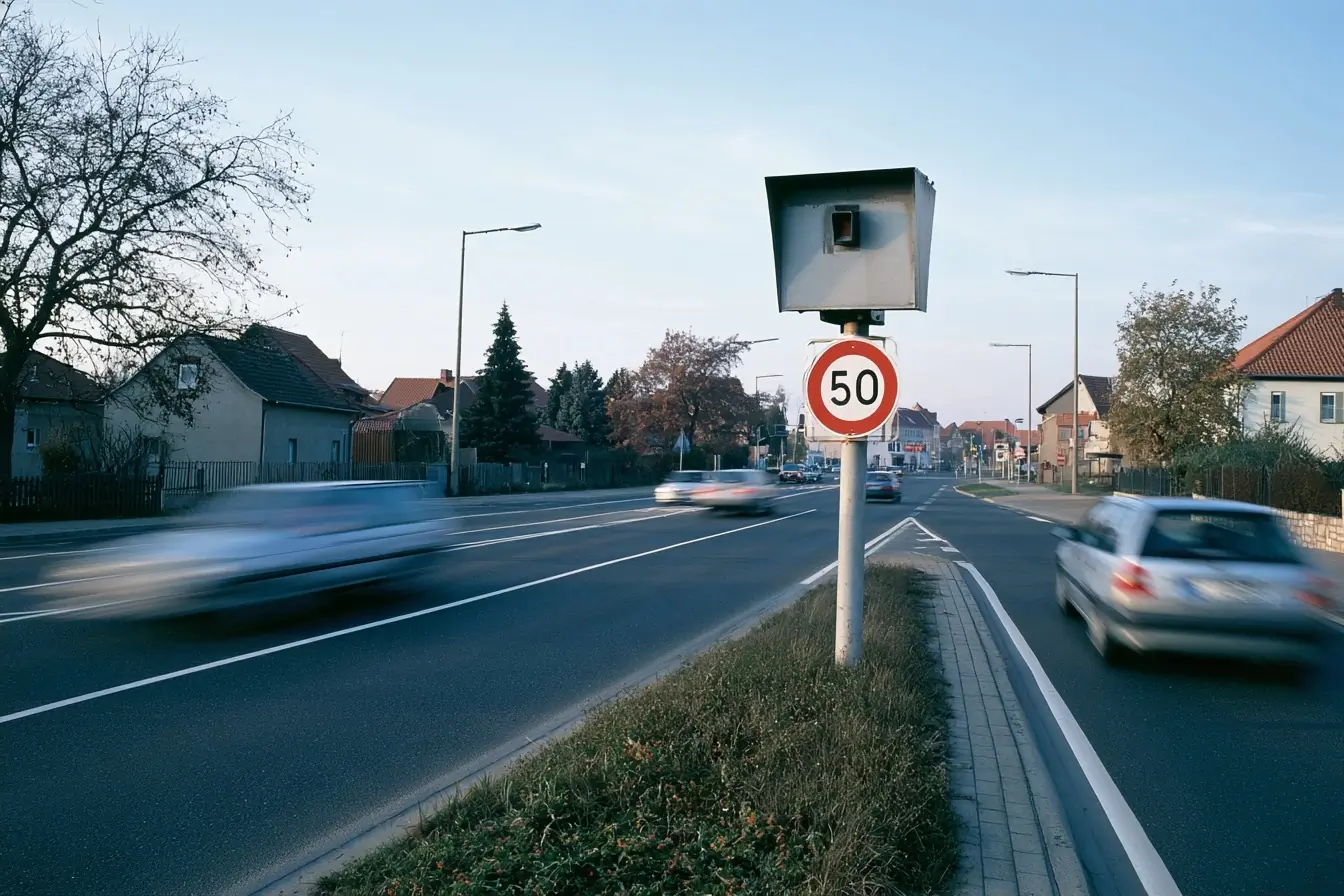 Rue de Haldensleben avec radar et voitures